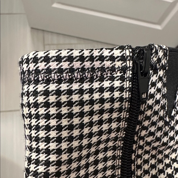 Jeffrey Campbell Houndstooth Heeled Boots - Black and White - Picture 6 of 8